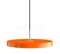 Umage Asteria Plus, lámpara de suspensión LED, naranja/cover acero
