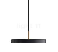 Umage Asteria Plus Mini, lámpara de suspensión LED, antracita/cover latón
