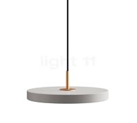 Umage Asteria Plus Mini, lámpara de suspensión LED, blanco niebla/cover latón