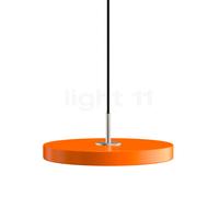 Umage Asteria Plus Mini, lámpara de suspensión LED, naranja/cover acero
