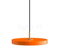 Umage Asteria Plus Mini, lámpara de suspensión LED, naranja/cover latón