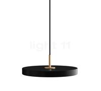 Umage Asteria Plus Mini, lámpara de suspensión LED, negro/cover latón