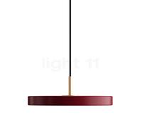 Umage Asteria Plus Mini, lámpara de suspensión LED, rojo rubí/cubierta latón
