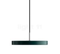 Umage Asteria Plus Mini, lámpara de suspensión LED, verde oscuro/cubierta acero