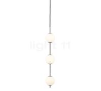 Umage Audrey, lámpara de suspensión LED 3 focos, acero/vidrio opalino