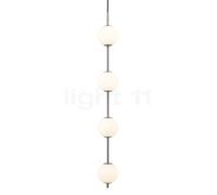 Umage Audrey, lámpara de suspensión LED 4 focos, acero/vidrio opalino
