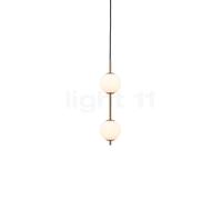 Umage Audrey, lámpara de suspensión LED, latón/opalino vidrio - 2 focos