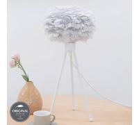 UMAGE Eos micro lámpara de mesa plumas gris