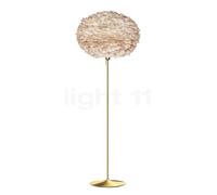 Umage Eos Santé, lámpara de pie, marco latón/pantalla marrón - ø75 cm