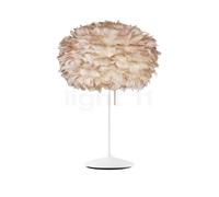 Umage Eos Santé, lámpara de sobremesa, marco blanco/pantalla marrón - ø45 cm