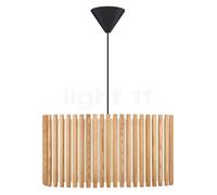 Umage Komorebi, lámpara de suspensión, pantalla roble natural/cable negro - 50 cm - rectangular