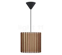Umage Komorebi, lámpara de suspensión, pantalla roble oscuro/cable negro - 27,5 cm - anguloso