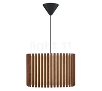 Umage Komorebi, lámpara de suspensión, pantalla roble oscuro/cable negro - 42 cm - anguloso