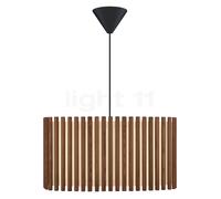 Umage Komorebi, lámpara de suspensión, pantalla roble oscuro/cable negro - 50 cm - rectangular