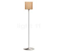 Umage Komorebi Santé, lámpara de pie, pantalla roble natural/pie acero - 27,5 cm - anguloso