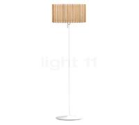 Umage Komorebi Santé, lámpara de pie, pantalla roble natural/pie blanco - 50 cm - rectangular