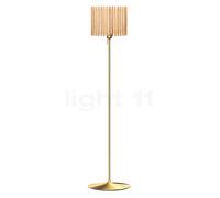 Umage Komorebi Santé, lámpara de pie, pantalla roble natural/pie latón - 33 cm - rectangular