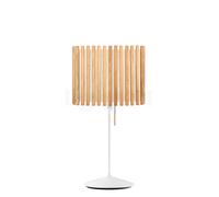 Umage Komorebi Santé, lámpara de sobremesa, pantalla roble natural/pie blanco - 33 cm - rectangular