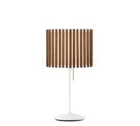 Umage Komorebi Santé, lámpara de sobremesa, pantalla roble oscuro/pie blanco - 33 cm - rectangular