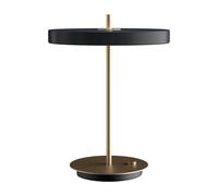 Umage Asteria, lámpara de sobremesa LED, cabezal antracita/pie latón