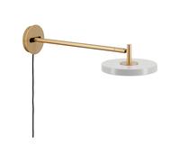 Aplique de pared LED UMAGE Asteria Long, gris/latón, enchufe EC:EPREL:1762789