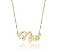 UMAGICBOX Personalized 18K Gold Name Necklace Noa - Customizable Engraved Stainless Steel Pendant for Women - Unique Gift for Birthdays, Anniversaries, Graduations, and Valentine's Day