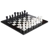 UMAID Juego de ajedrez de mármol con caja de almacenamiento de lujo, tablero de ajedrez de mármol blanco y negro de 12 pulgadas y piezas, juegos de ajedrez únicos para adultos y decoración moderna del