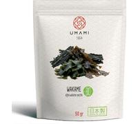 Umami Alga Wakame Ecológica Japonesa Secada al Sol - 50 g - Ideal para Sopa de Miso y Ensaladas - Rica en Minerales y Proteínas - Origen Japón - Vegano