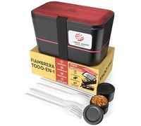Umami Bento Lunch Box Fiambrera, Negro Madera de Rosa, 1500 ml