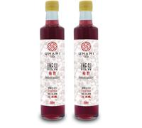 Umami Condimento Ume Su 500ml - Vinagre de Ciruelas Japonesas Umeboshi y Shiso Rojo - Producido en Japón - Ideal para Ensaladas y Marinados (Paquete de 2)