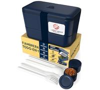 Umami Fiambrera Para Comida De Trabajo, Bento Lunch Box, Apilable, Con 4 Compartimentos, Cubiertos, Botes Para Salsa, Caja De Almuerzo, Apta Para Microondas, Porta Alimentos 100% Hermética