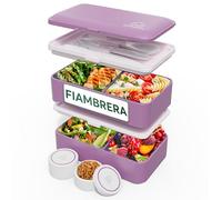 Umami Fiambrera Para Comida De Trabajo, Bento Lunch Box Japonés, Con 4 Compartimentos, Cubiertos, Recipientes Para Salsa, Caja De Almuerzo Sin BPA, Apta Para Microondas, Porta Alimentos 100% Hermética