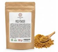 Umami Miso en Polvo Japonés 100g - Sazonador Instantáneo Fermentado - Potenciador de Sabor Natural Umami - Sin Glutamato y Vegano - Ideal para Sopas y Parrilladas