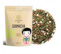 Umami Té Verde Genmaicha ECOLÓGICO en Hojas 100g - Grado Premium de Japón con Arroz Integral Tostado. Té Verde Orgánico de Sabor Suave