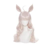 UmaMusume Pretty Derby Cosplay Biwa Hayahide Peluca Rosa Larga Rizada Cabello Resistente al Calor Mujer Peluca Fiesta Hallowen Juego de rol