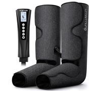 UMARMUNG Masajeador de piernas de compresión de aire con calor, masajeador ajustable de pantorrilla y pies para aliviar el dolor, circulación, recuperación, botas de masaje para atletas, personas