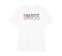 UMass Minutemen | Producto Oficial de la NCAA | CQ4FN03 Camiseta, Hombre Tallas Grandes, Blanco, 3X Alto