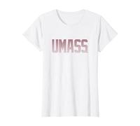 UMass Minutemen | Producto Oficial de la NCAA | CQ4FN03 Camiseta, Mujer, Blanco, 3XL