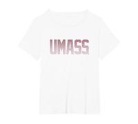 UMass Minutemen | Producto Oficial de la NCAA | CQ4FN03 Camiseta, Mujer Tallas Grandes, Blanco, 3XL Grande