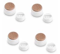 UMAXO Juego de 4 ajustadores resistentes para muebles, capacidad de carga: 600 kg, color blanco, diámetro: 25 mm, con almohadilla de fieltro, B573-25-WH para muebles, mesa, armario, patas de mesa