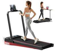 UMAY 15% Cinta de Correr Plegable con Inclinación 12KM/H, Walking Pad con 3.0HP Motor Sin Escobillas, Cinta de Andar Plegable 3 en 1, Soporta 136KG