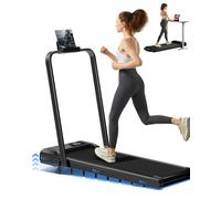 UMAY Cinta de correr inclinada debajo del escritorio con cinturón para correr con patrón de diamantes, cinta de correr sobria para oficina en casa con pantalla LCD LED CW1F BLCK