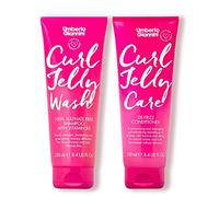 Umberto Giannini Curl Jelly Champú y acondicionador - Jelly Wash & Jelly Care - Vegano, libre de crueldad animal y sin sulfatos para cabello rizado u ondulado - sin encrespamiento