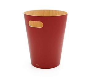 Umbra 082780-505 - Papelera de madera, color rojo