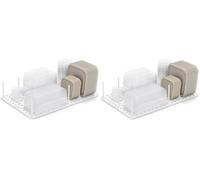 Umbra 1004318-660 Peggy Bandeja organizadora para Utilizarse en alacenas, repisas o cajones, Sistema de Almacenamiento Ajustable, Blanco, 2 (Paquete de 2)