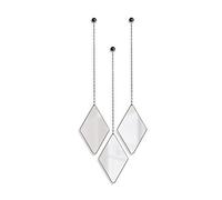 Umbra 358777-040 Dima Espejos en Forma de Diamante, Negro, Juego de 3