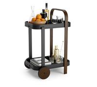 Umbra Bellwood Carrito de bar y servicio, Negro/Nogal