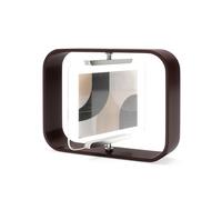 Umbra Bellwood Marco de Fotos, 10x15 cm, Nogal | Madera de haya sostenible, gira 360 grados, doble cara para paisajes o retratos, Orientación vertical u horizontal