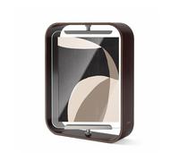 Umbra Bellwood Marco de Fotos, 13x18 cm, Nogal | Madera de haya sostenible, gira 360 grados, doble cara para paisajes o retratos, Orientación vertical u horizontal