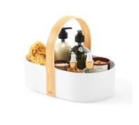 Umbra Bellwood, Divisor extraíble para, Organizador para cosméticos, Suministros de Oficina y más, Madera, Blanco/Natural, Small